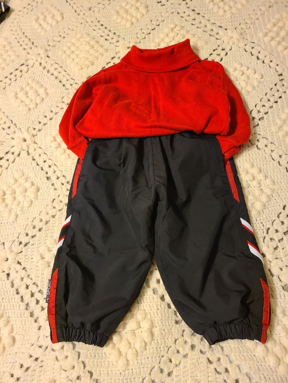 Sky Kids Matching Set Red Top with Black Pants